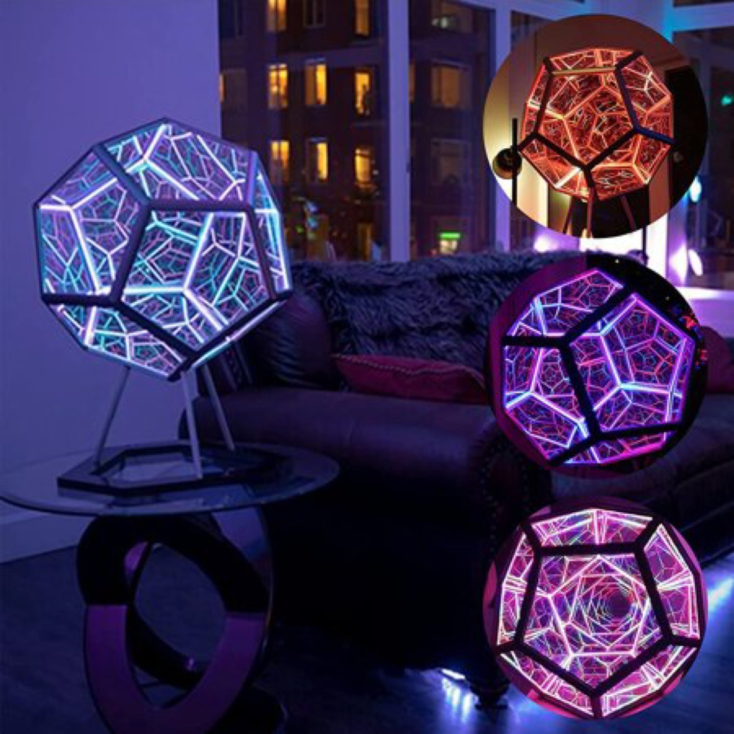 Infinity dodecahedron LED lamp - photo 2