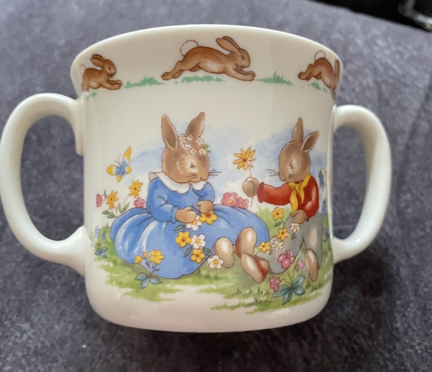 vintage Royal Doulton Bunnykins China cup. thumbnail