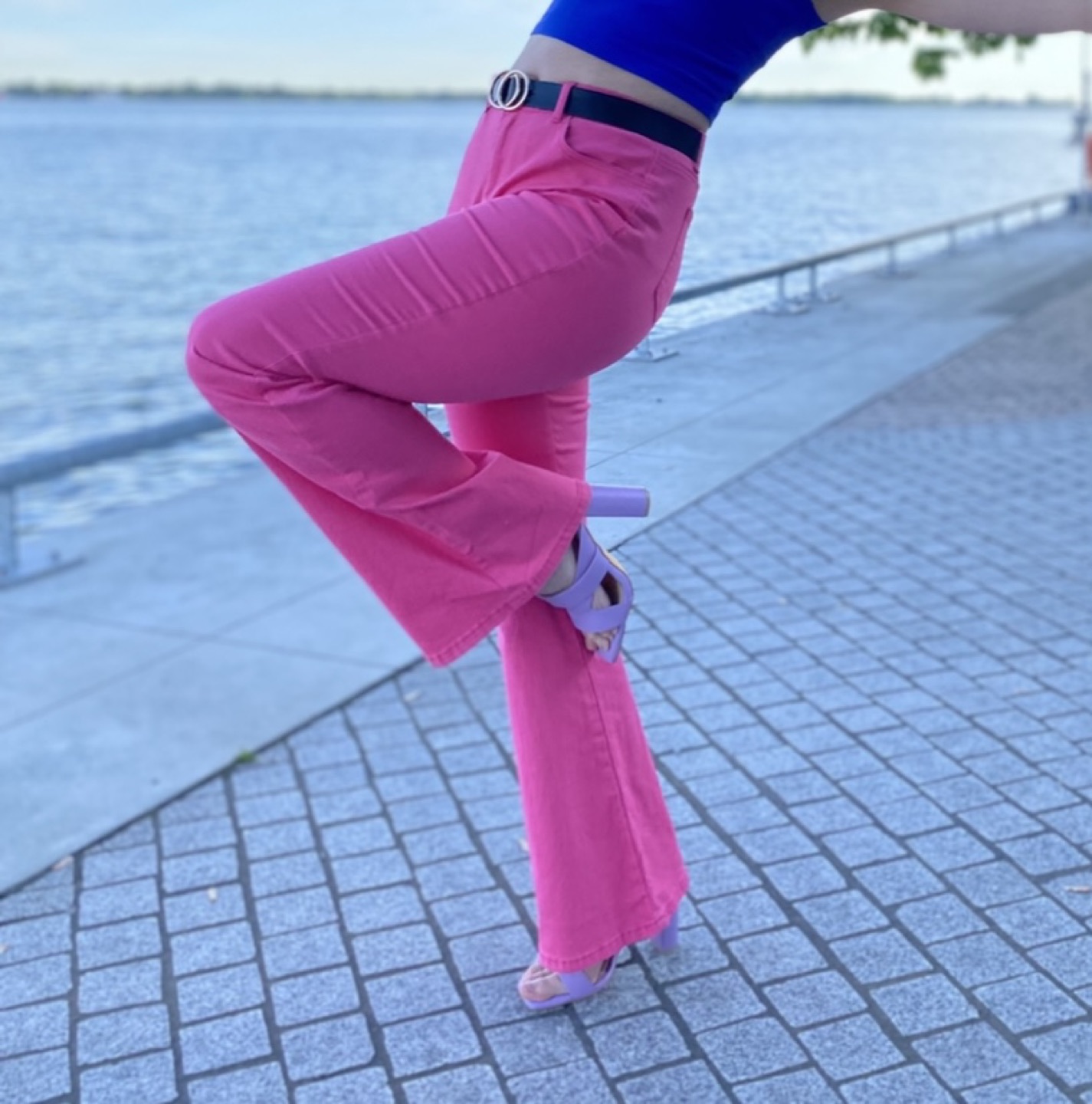 Pink flare pants - photo 2