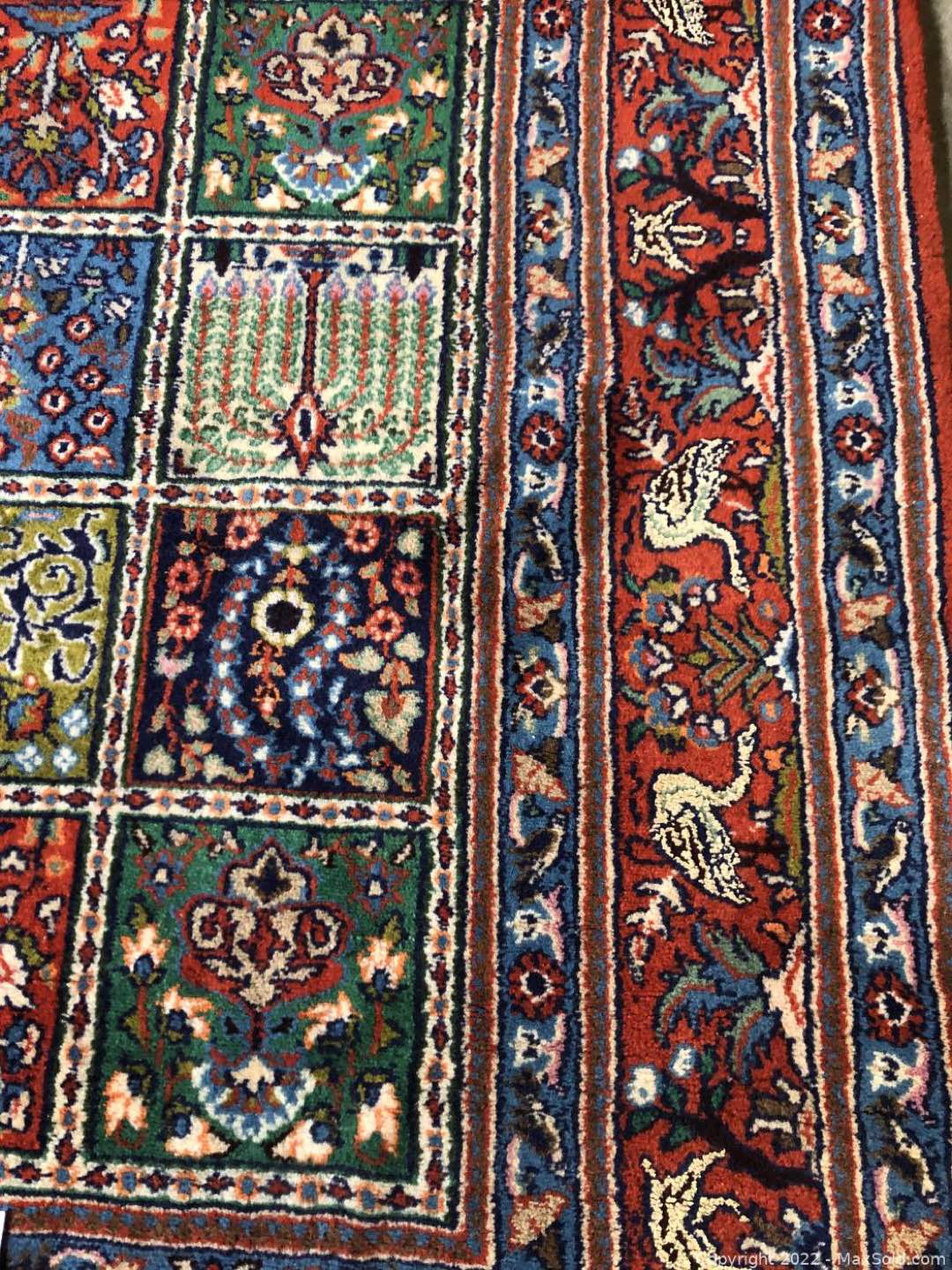 Hand Knotted wool and silk Persian Carpet! image indicator(3)