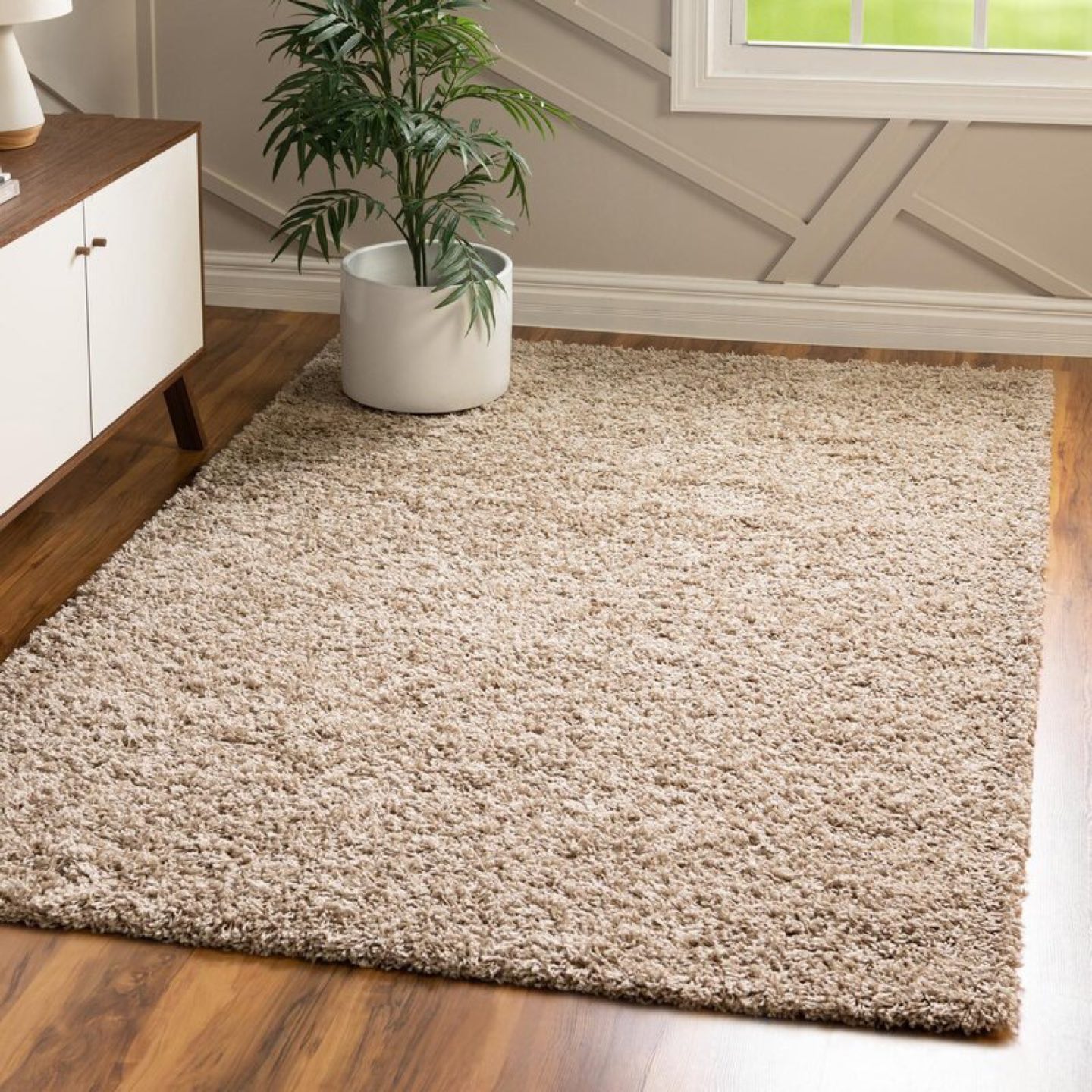 Like-New Large Shaggy Area Rug