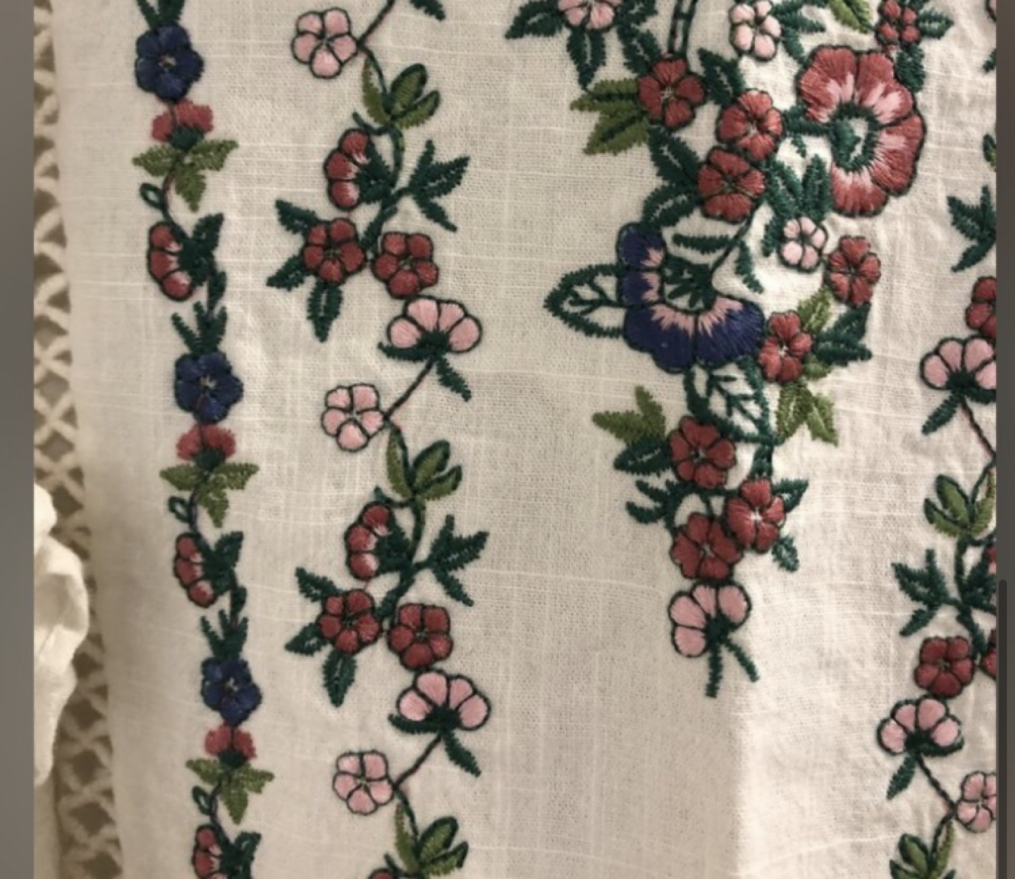 Brand new embroidered long sleeve linen blouse image indicator(2)