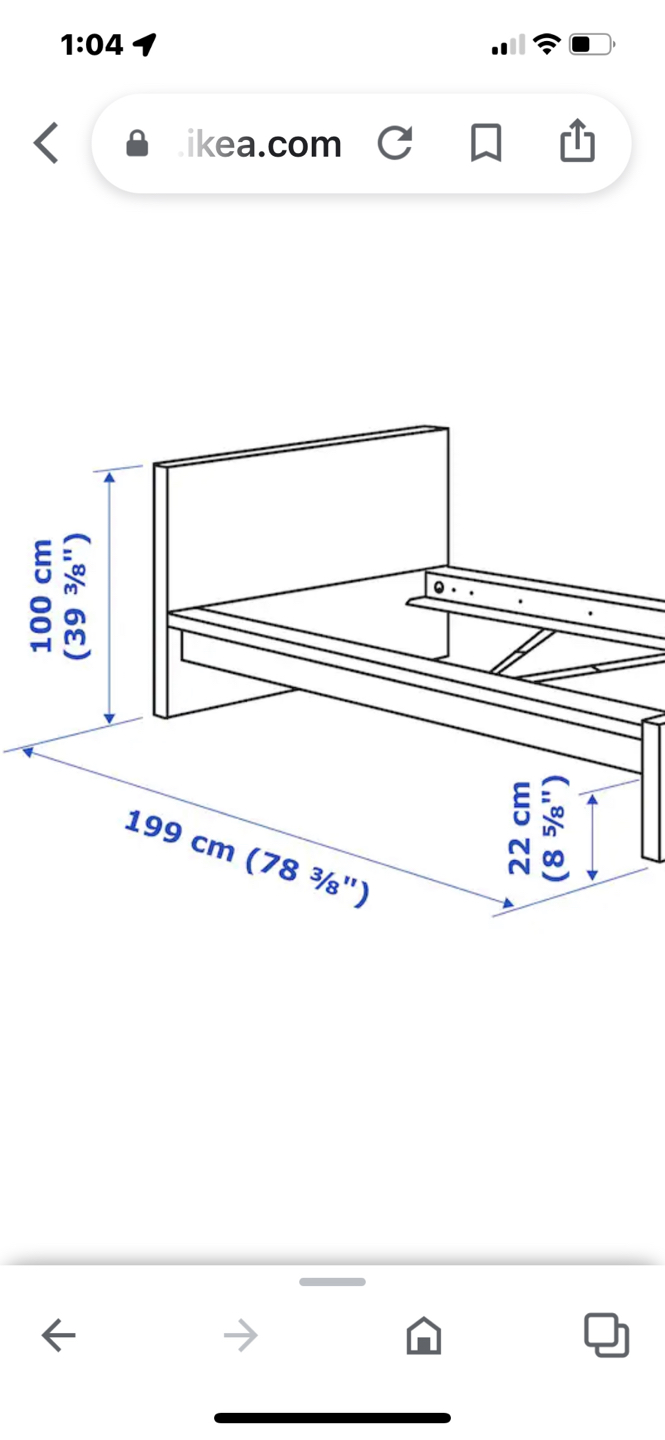 IKEA bed frame high -white - photo 3