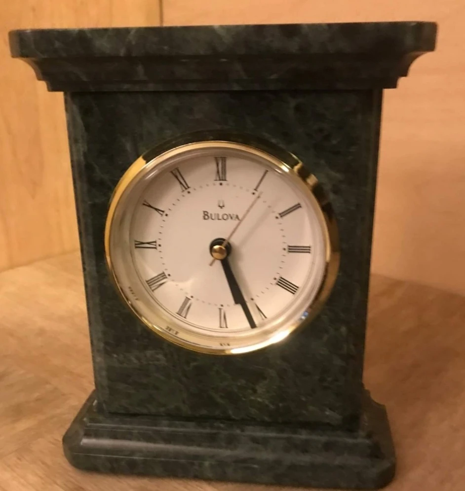 BULOVA MARBLE DESK CLOCK thumbnail