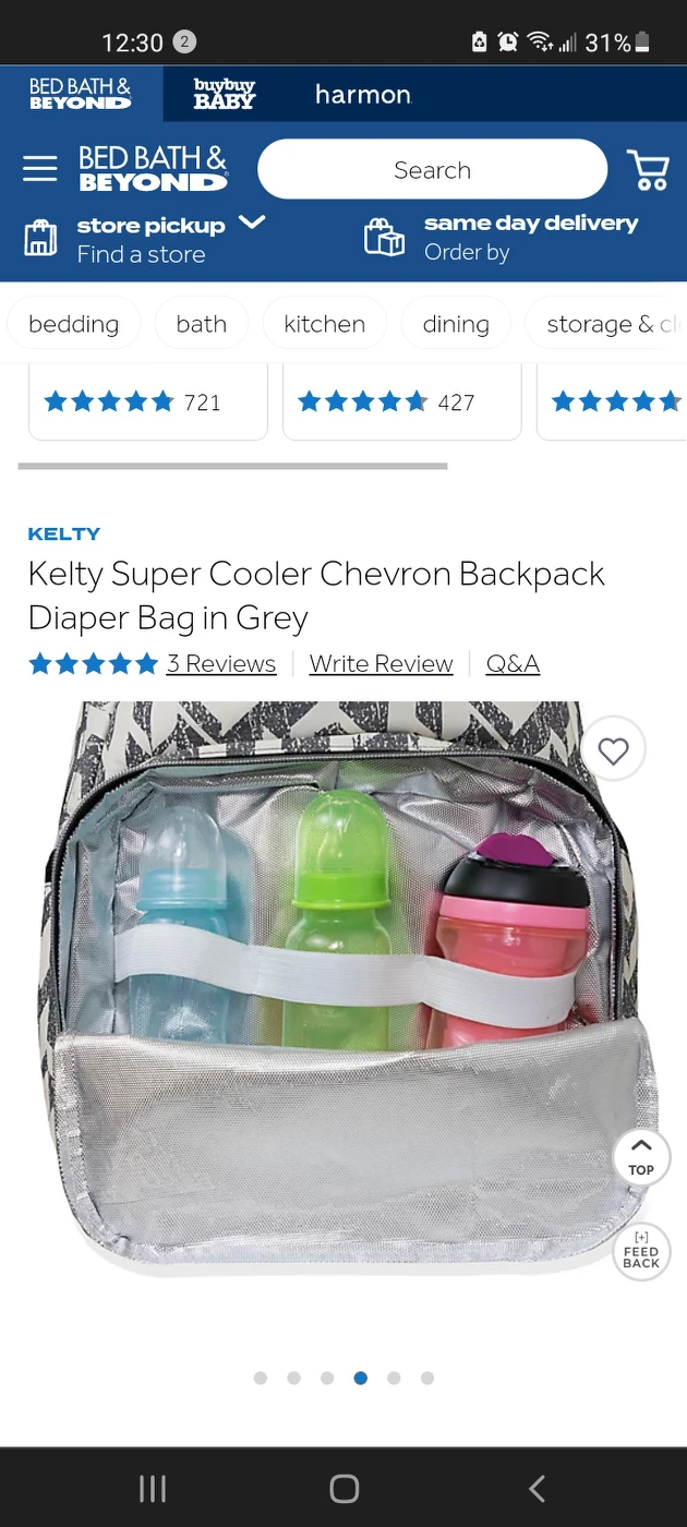BN kelty diaper backpack chevron grey - photo 2