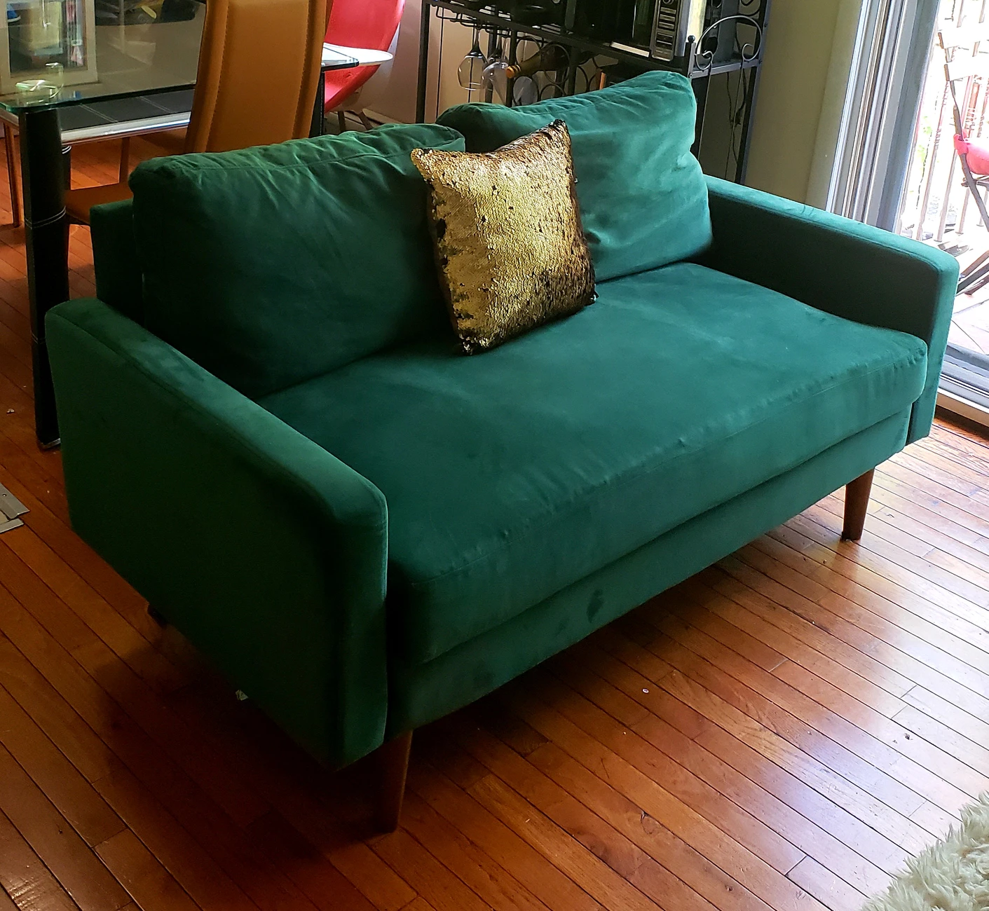 Beautiful Velvet Loveseat / Sofa