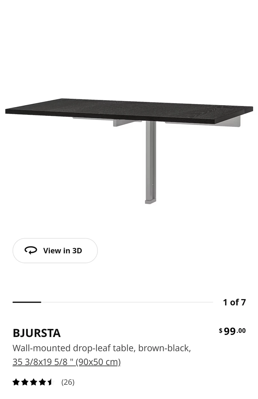 bjursta wall mounted table - photo 3