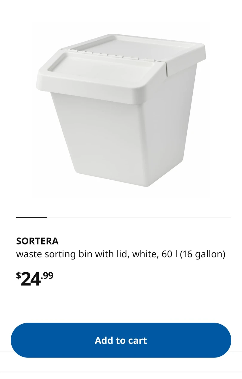 Ikea sorting bin 60L thumbnail
