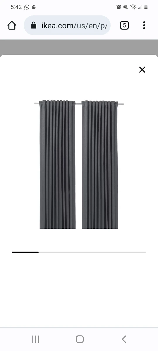 Blahuva Set of 2 Blackout Curtain Panels