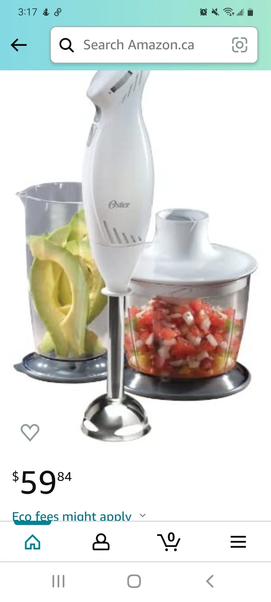 Oster 2605-33 Hand Blender with Cup and Chopper
