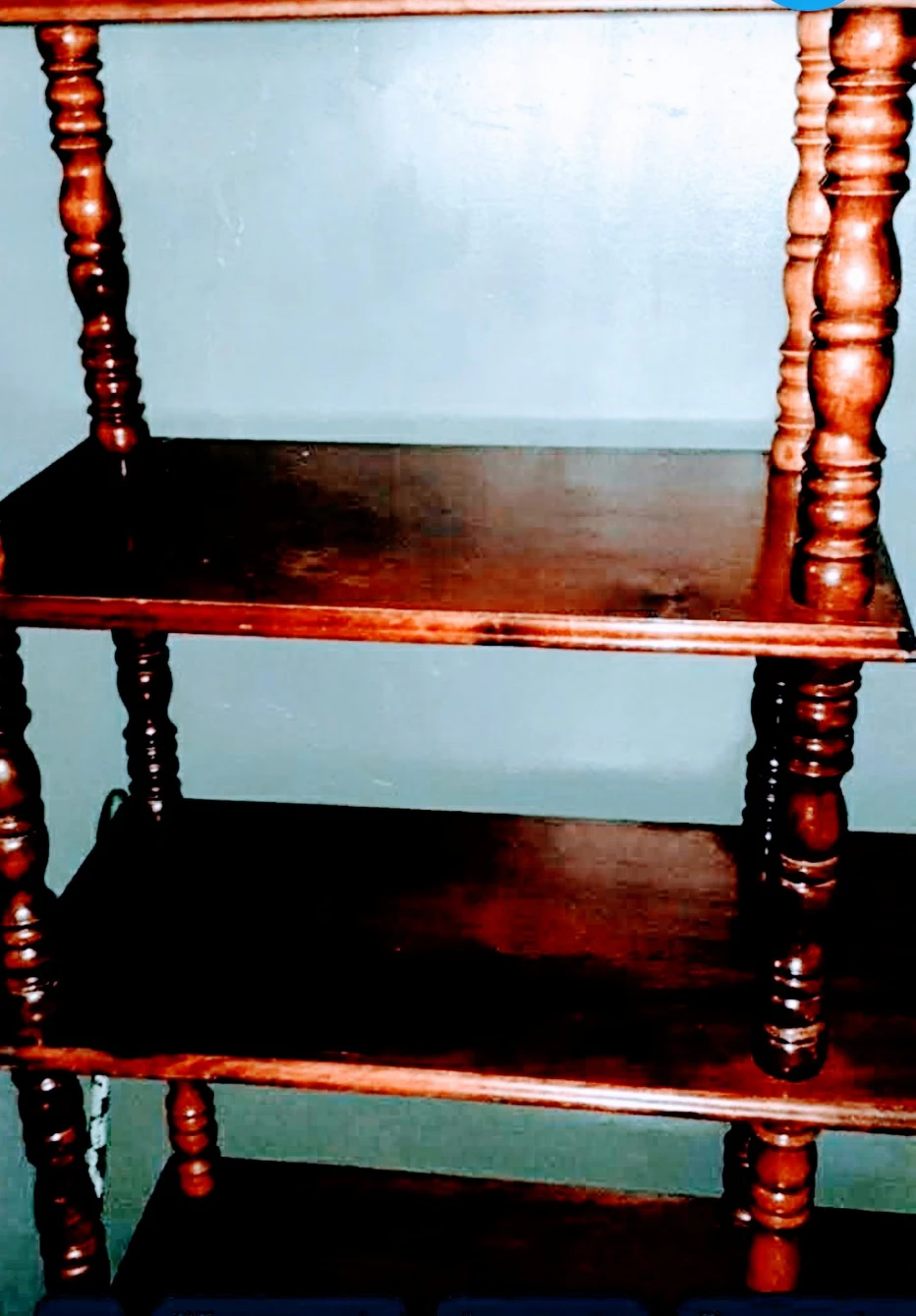 VINTAGE SOLID WOOD MULTI SHELF WALL UNIT CAN COME APART - photo 3