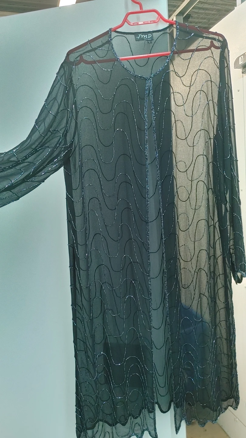 70's Sheer and Beaded Shawl