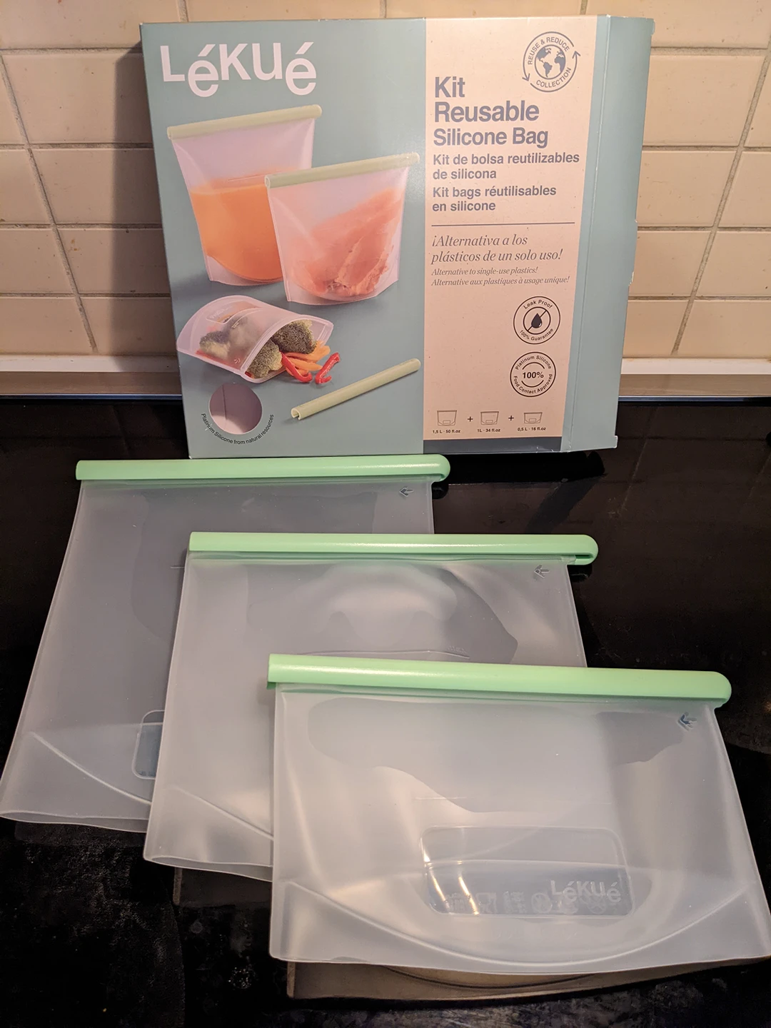 New Lekue reusable silicone bags 3 pack thumbnail