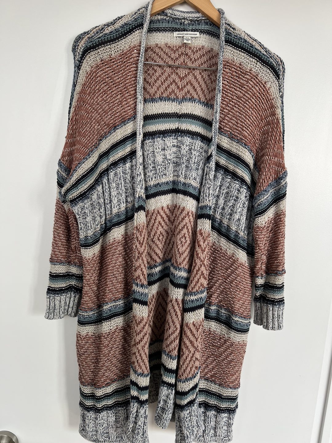 Long American Eagle cardigan sweater thumbnail