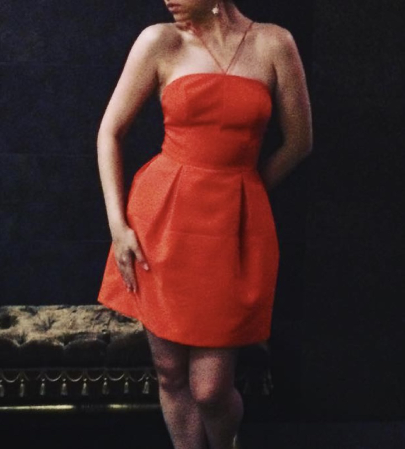 Topshop Open Back Red Dress - Size 36 - photo 3