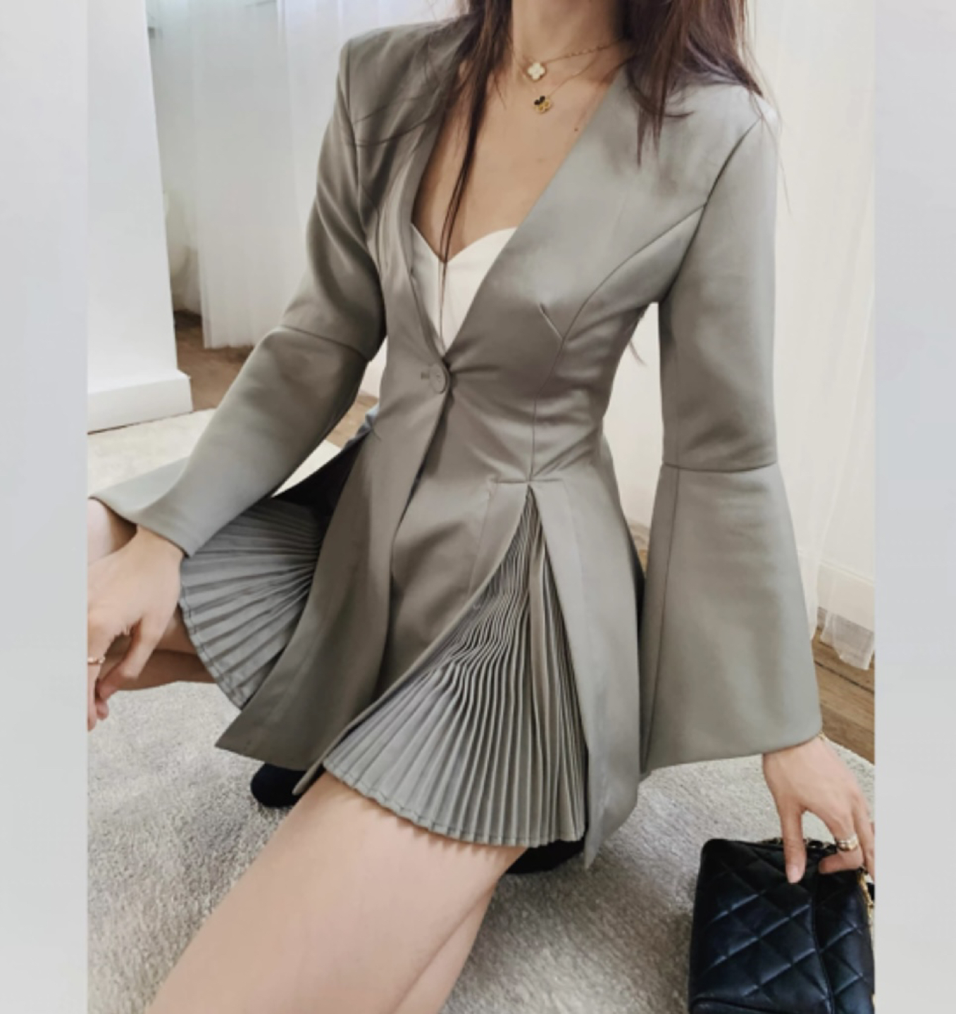 Women Mini Cape Dress thumbnail