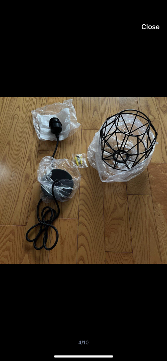 Black hanging pendant light image indicator(4)