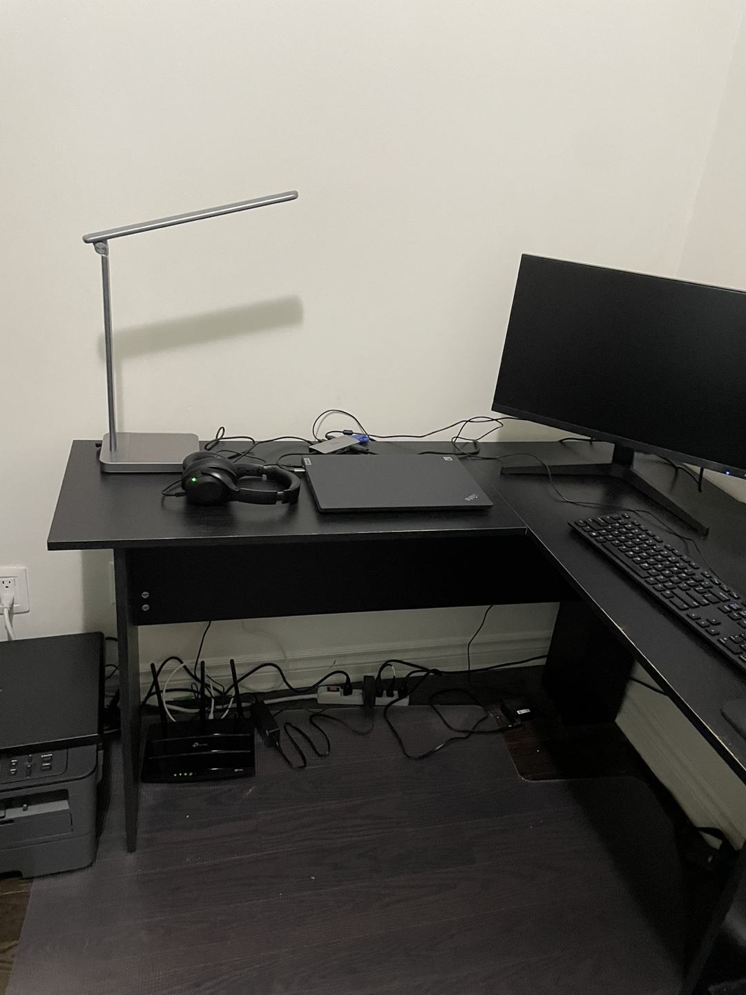 Black Office Desk (L Shape) - photo 4