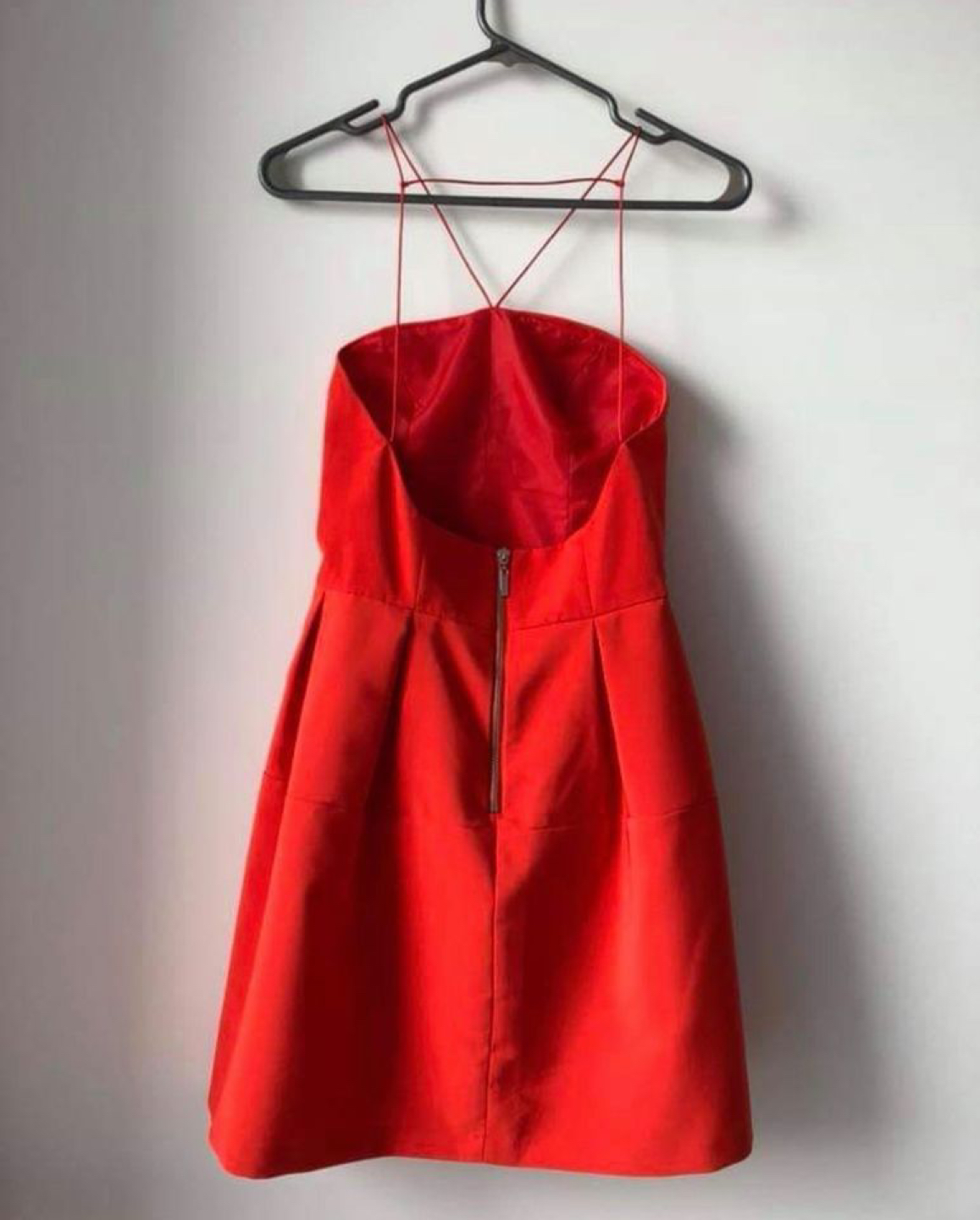 Topshop Open Back Red Dress - Size 36 - photo 2