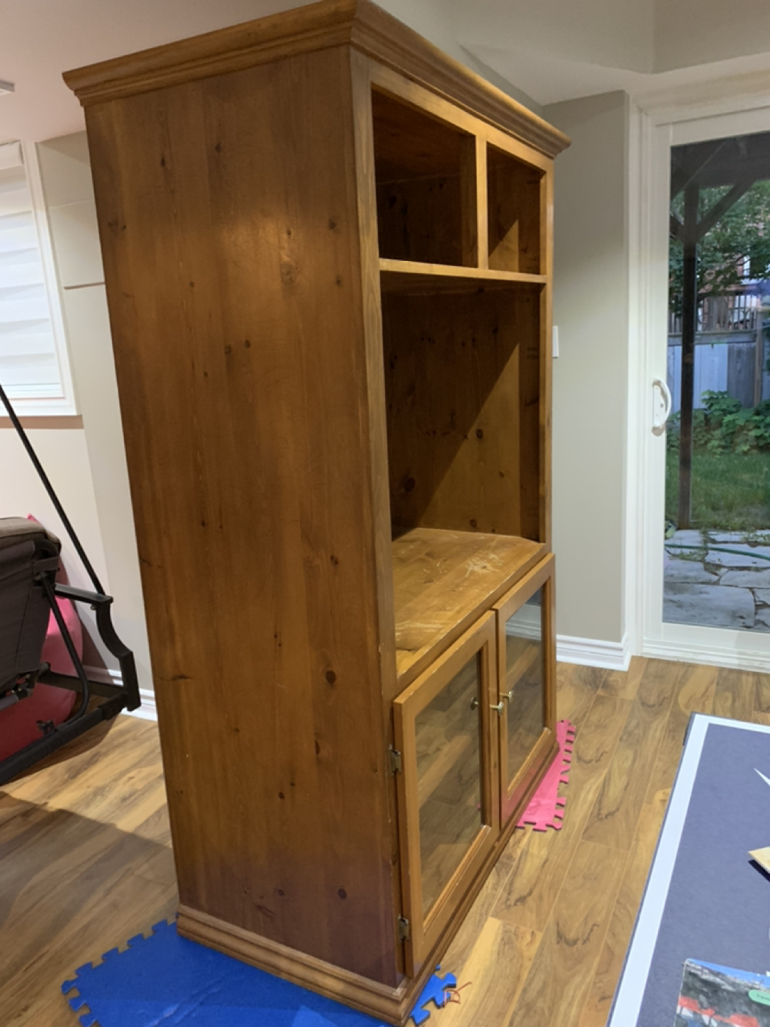 Solid White Pine Entertainment Unit, FREE, Pick Up Only. - photo 2