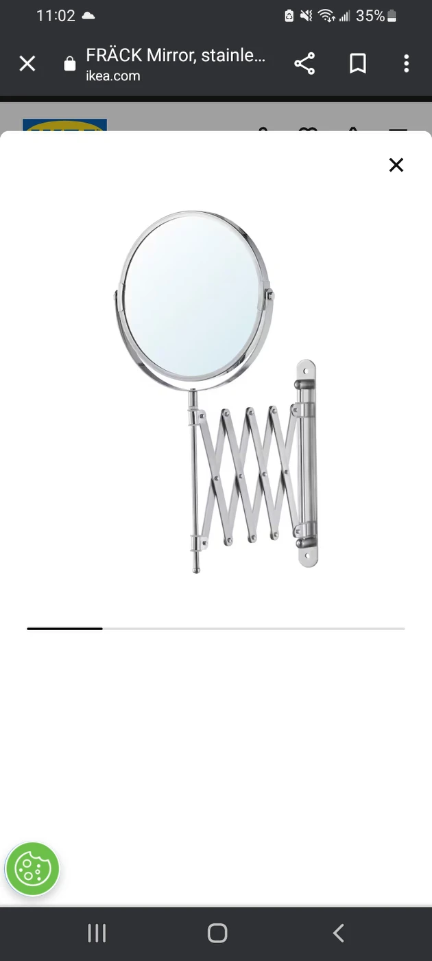 IKEA Frack Stainless Steel Mirror - photo 3