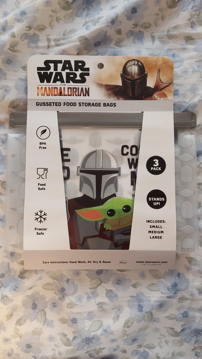 Star Wars The Mandalorian 3 Pack Gusseted Food Storage Bags thumbnail