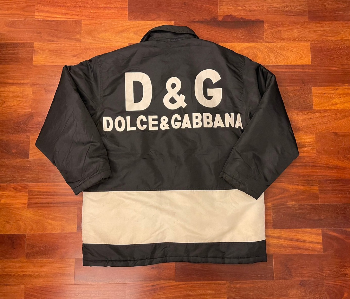 Vintage DG long jacket screen front and back thumbnail