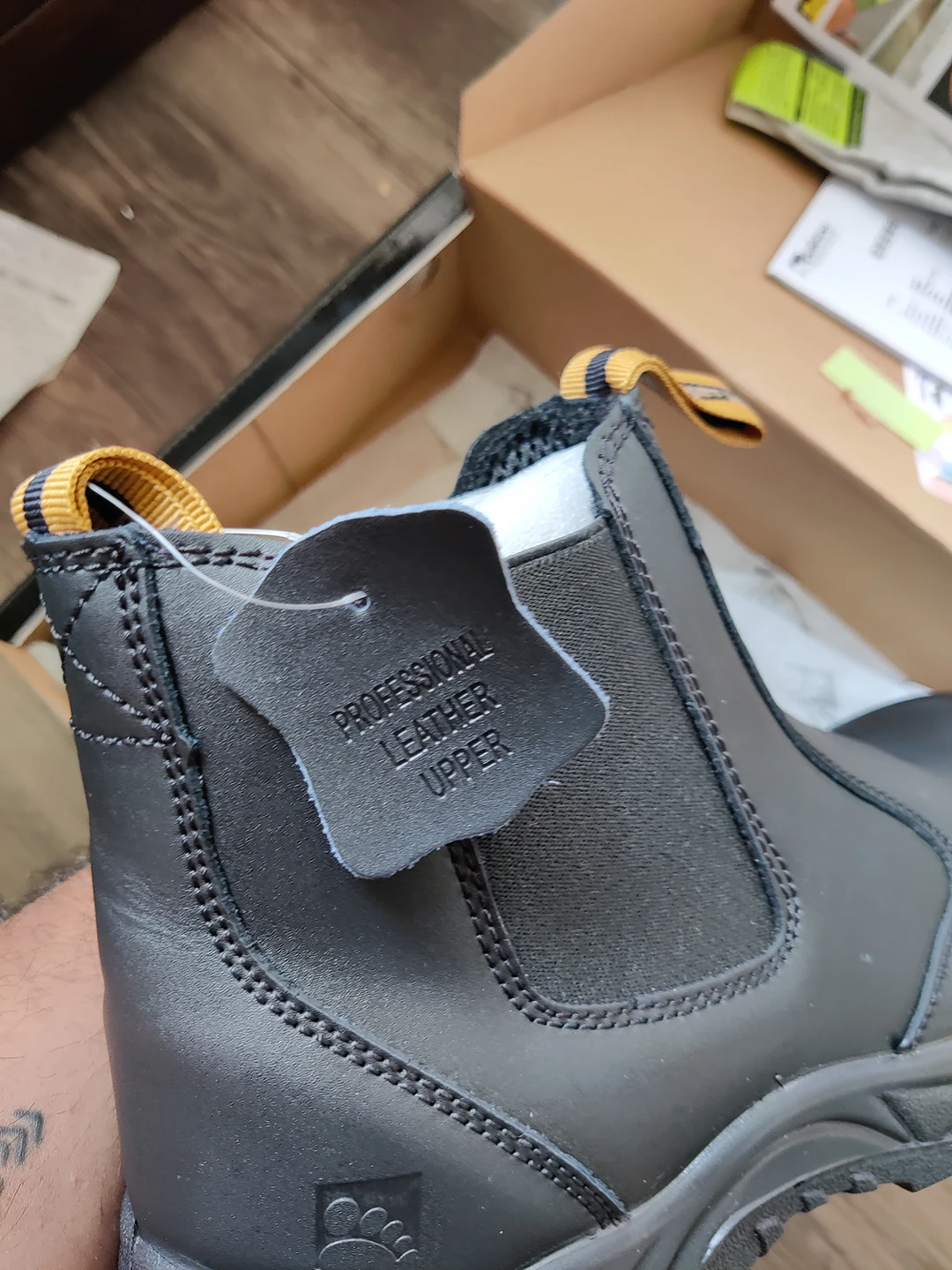 Mens Chelsea Work Boots Steel Toe Safety Boots - photo 3