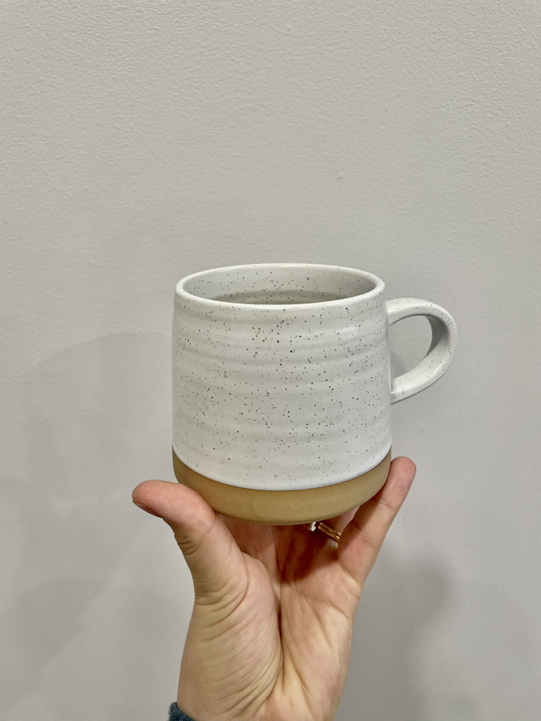 Six Speckled White Mugs (x6) thumbnail