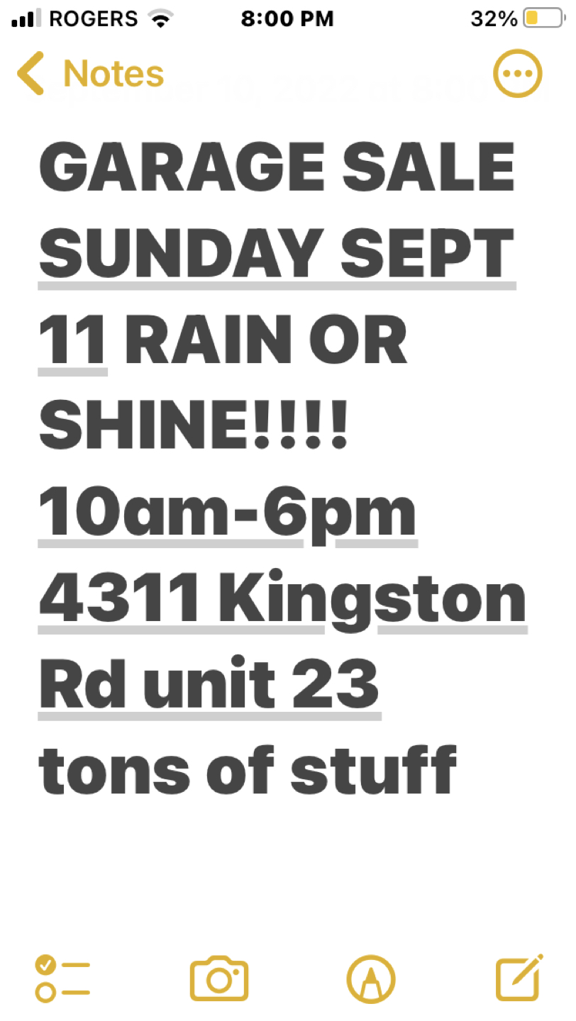 Garage Sale