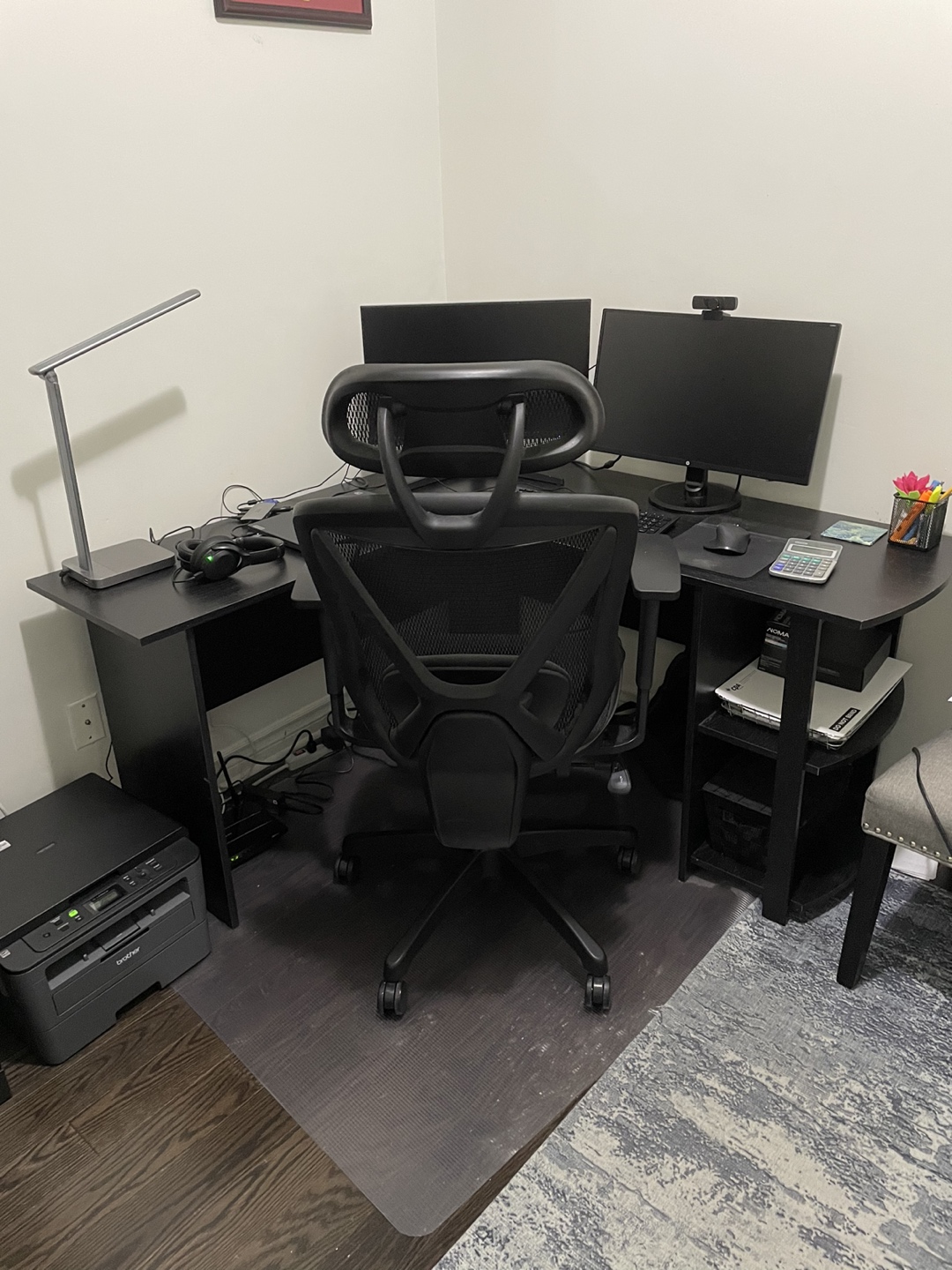 Black Office Desk (L Shape) - photo 2