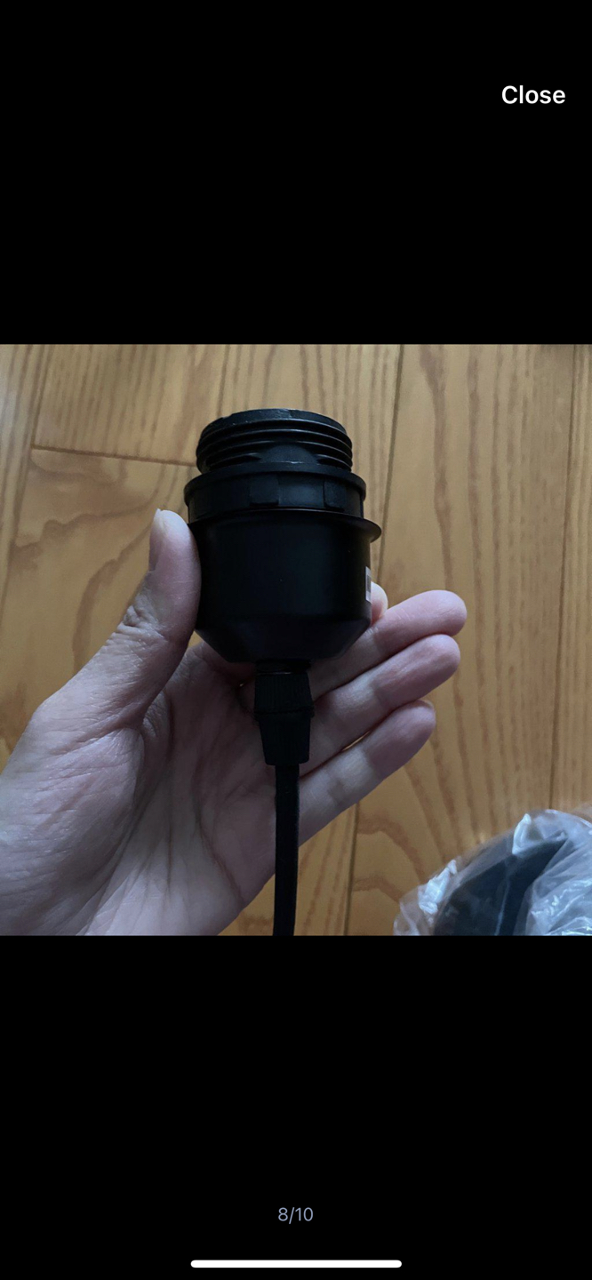 Black hanging pendant light image indicator(8)