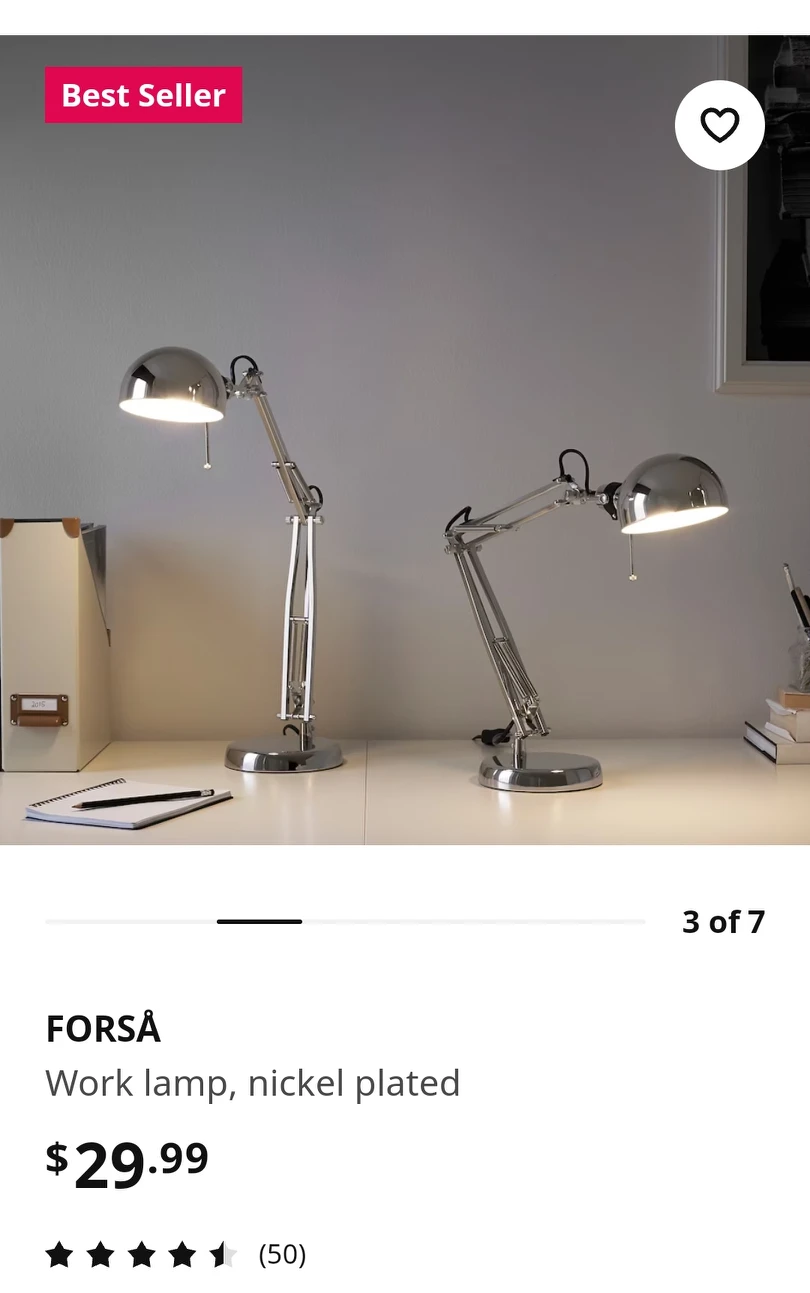 Ikea FORSÅ table lamp