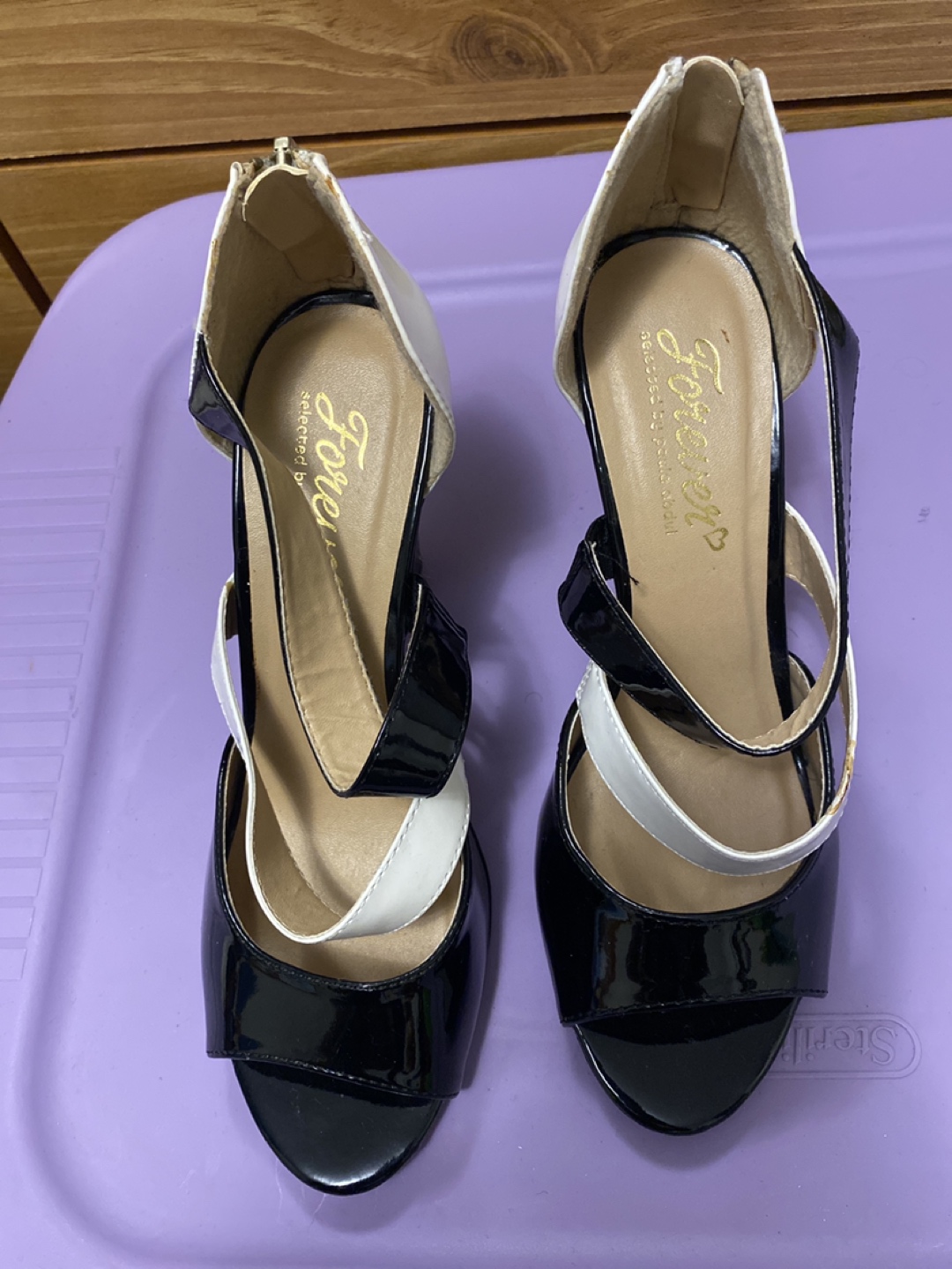 FREE Black and White Heels - Size 8