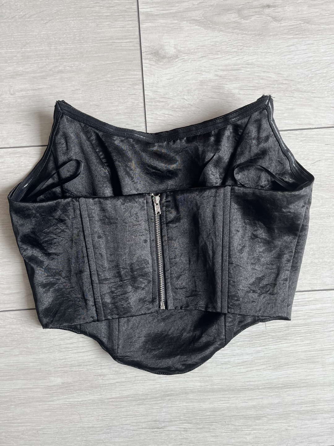 Black Satin Corset Top - photo 2