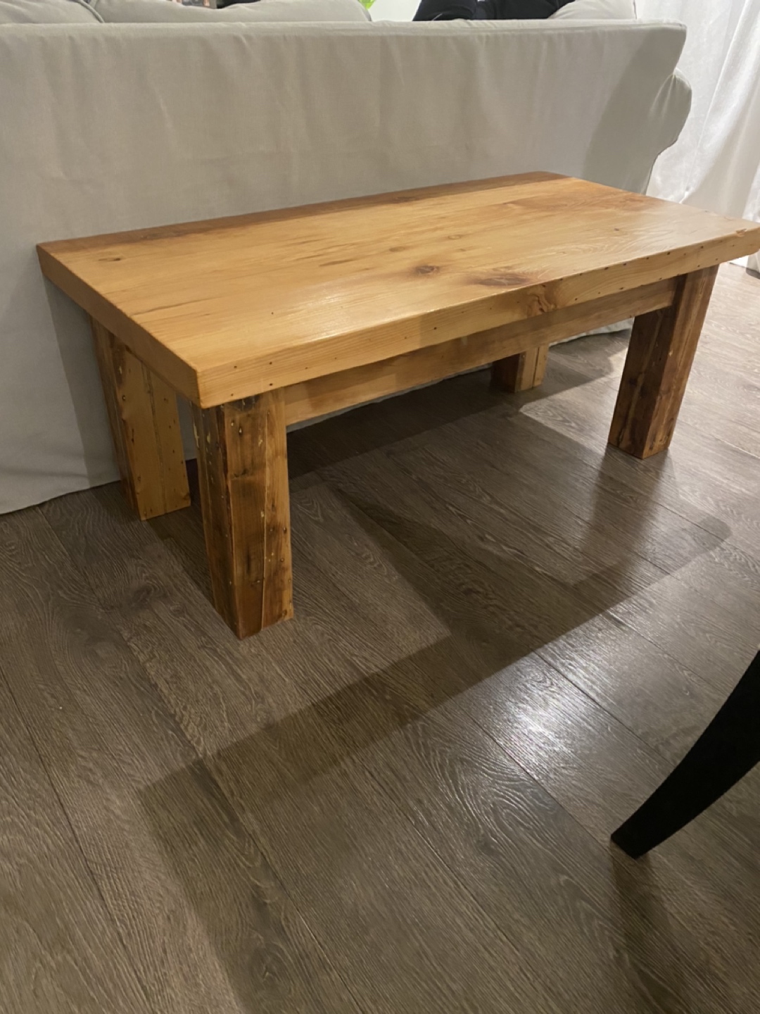 Solid wood coffee table