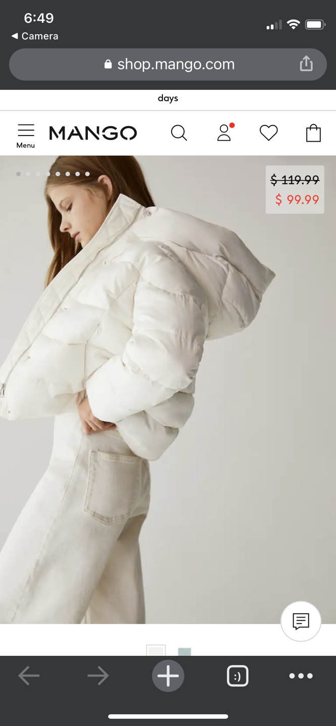 Mango Teens Puffer Coat size xs (new with tag) - photo 3
