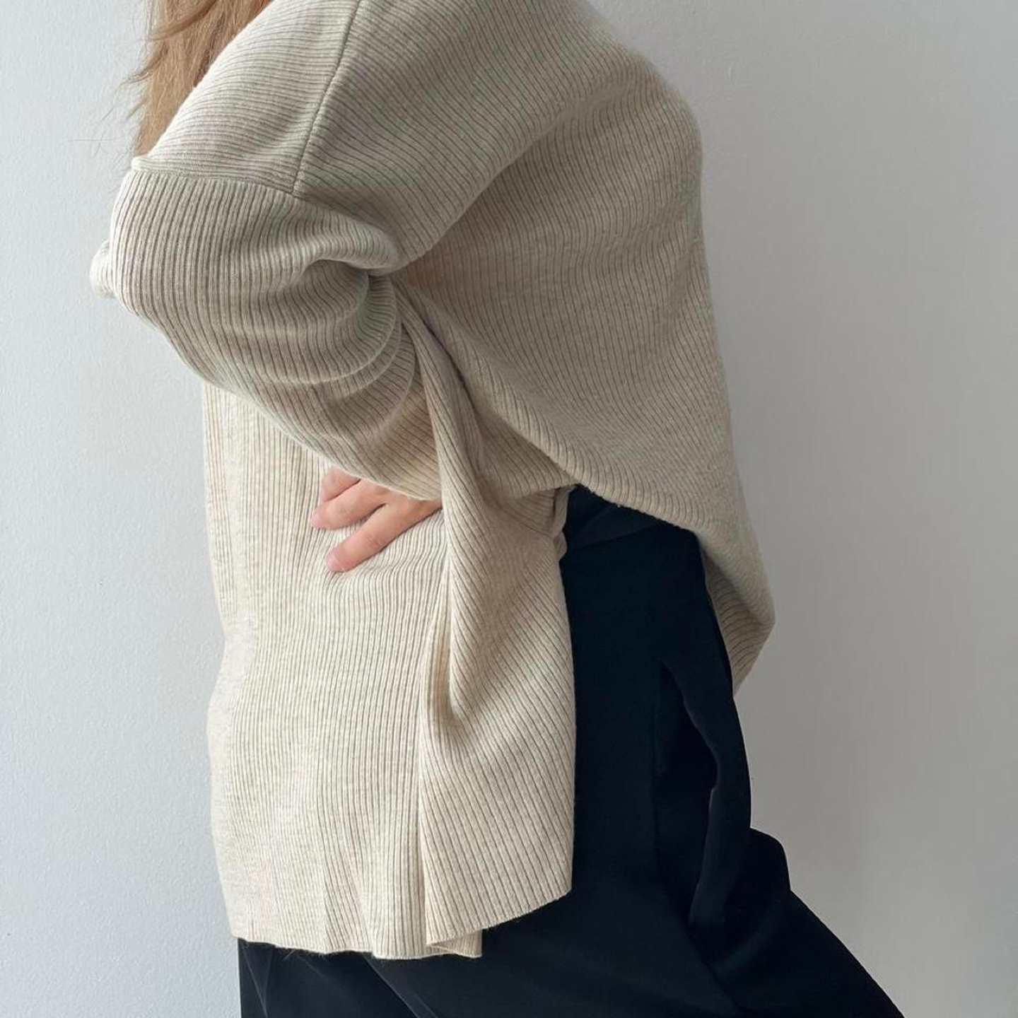 Cream-coloured one size fits all sweater - photo 3