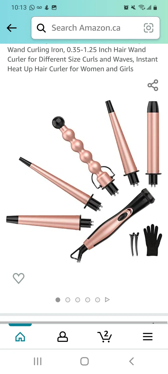 HILTNE Interchangeable 5 in 1 Curling Wand Set - photo 3