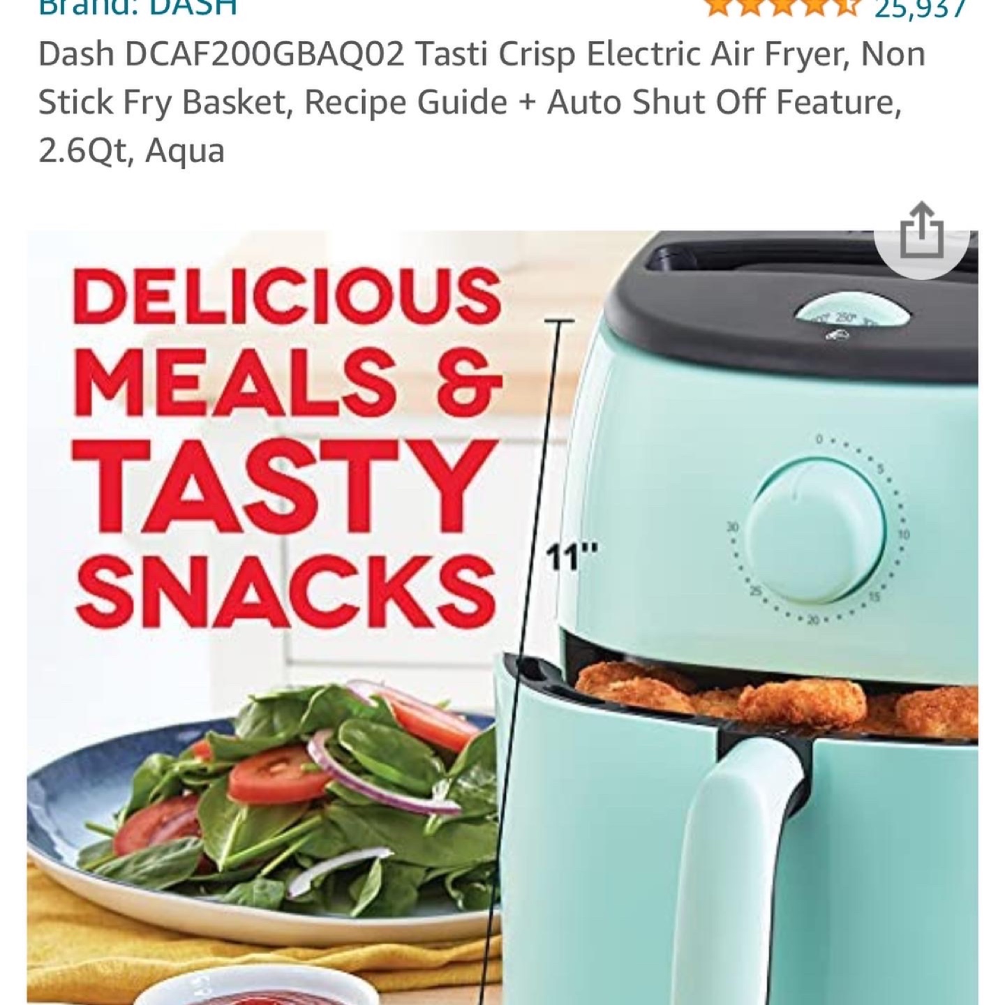 Dash air fryer 2.6 quarts - photo 5