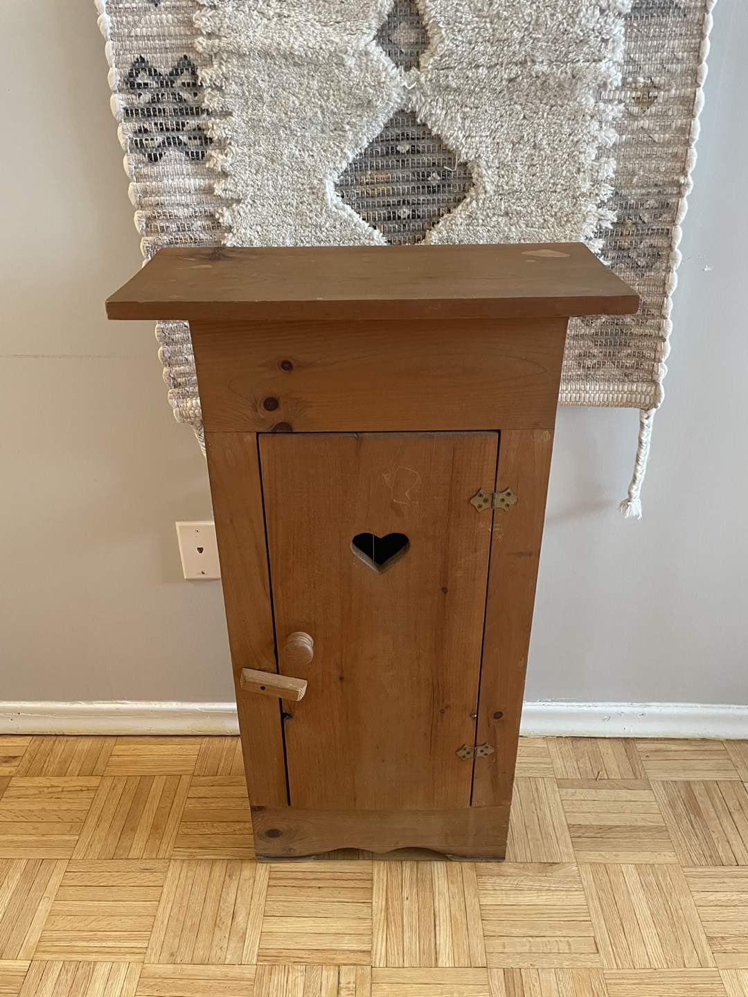 Shabby chic farmhouse handmade vintage cedar cabinet thumbnail