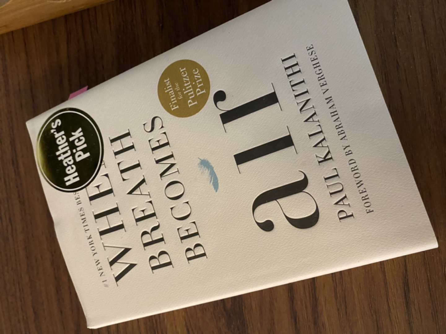 Book- ‘When Breath Becomes Air’ hardcover