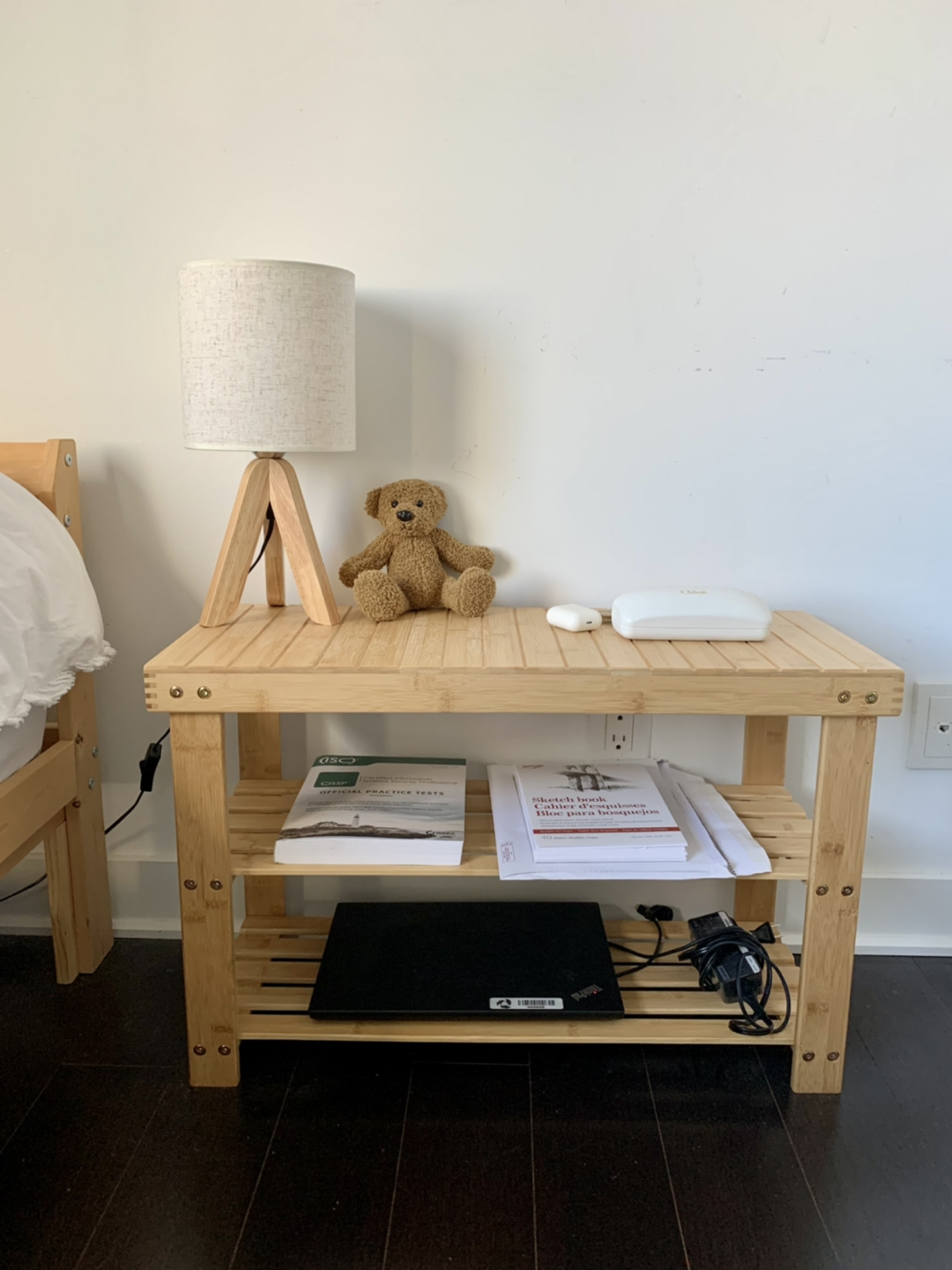 Bamboo bedside table or shoe rack thumbnail