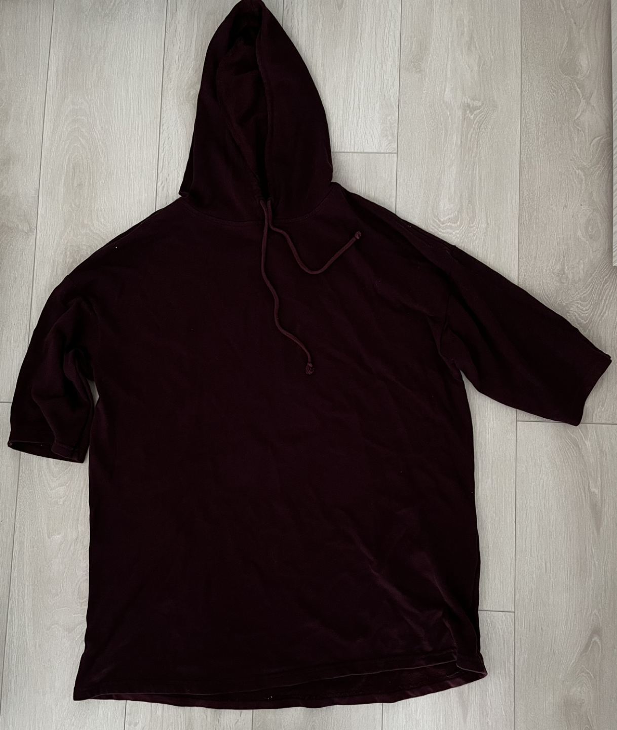 Moving Sale: H&M Hoodie Dress in Maroon thumbnail