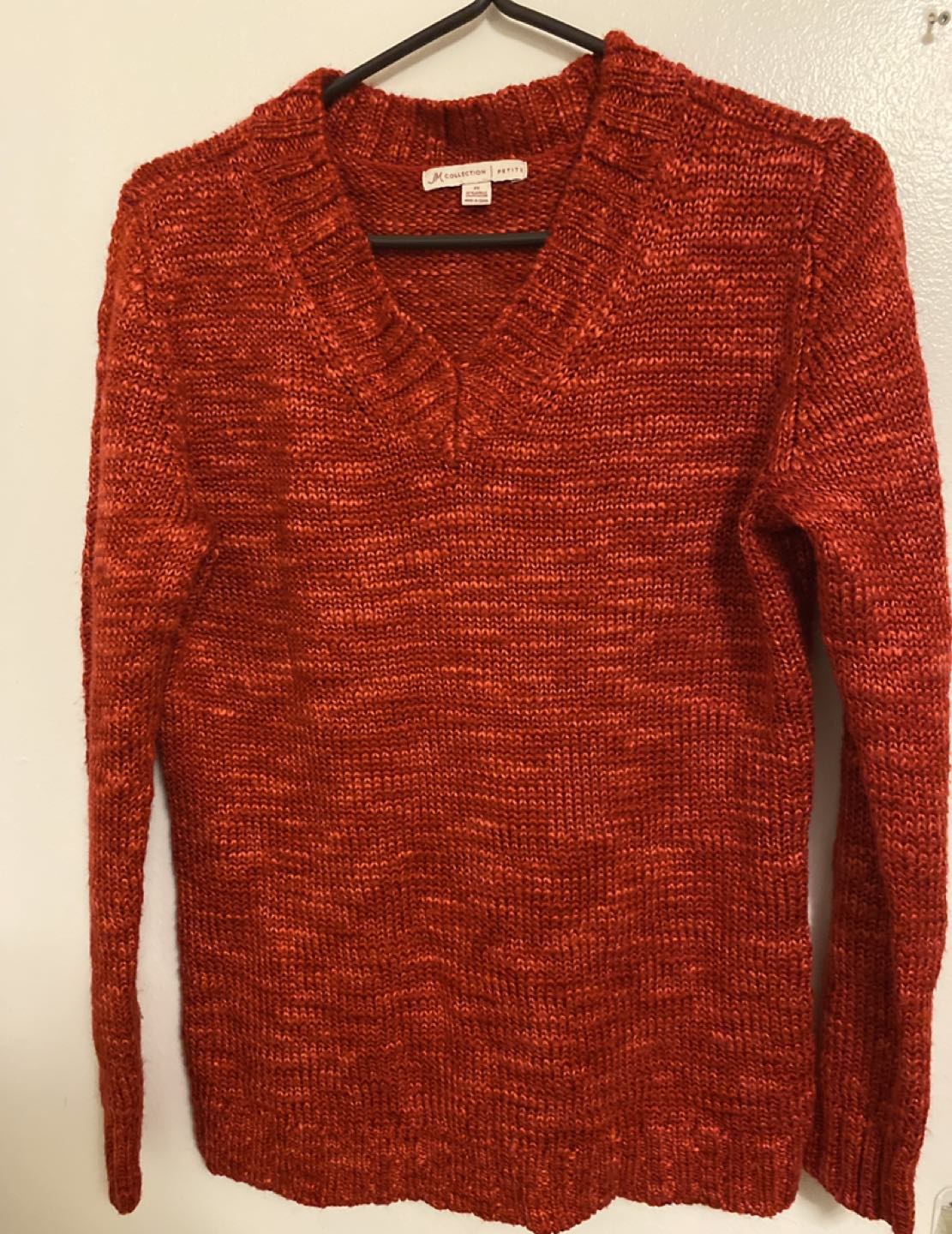 Red Cozy Knitted Sweater - Size M