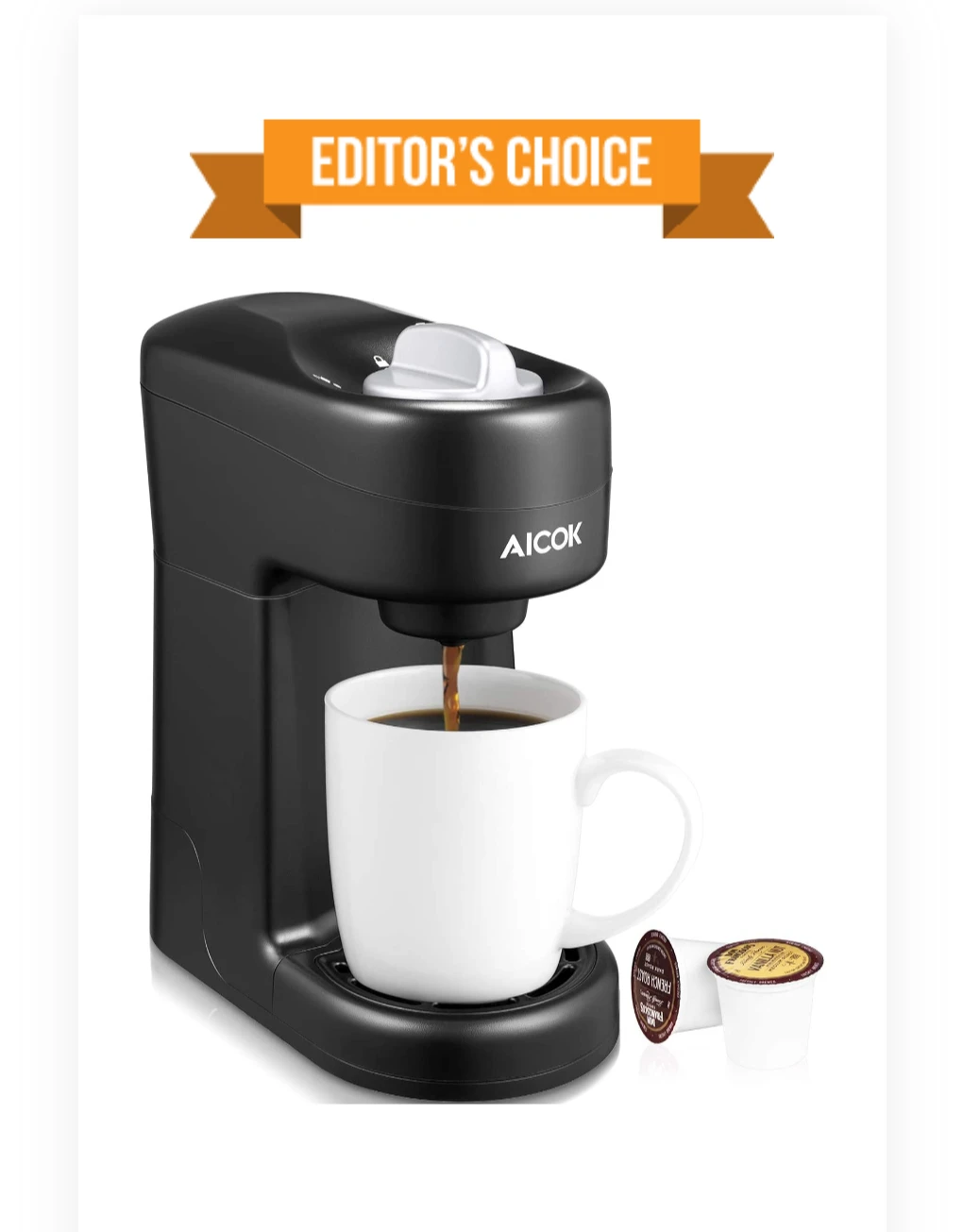AICOK Compact Single Cup Coffee Maker