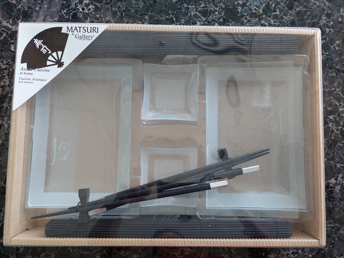 Japanese Glass Dining Set