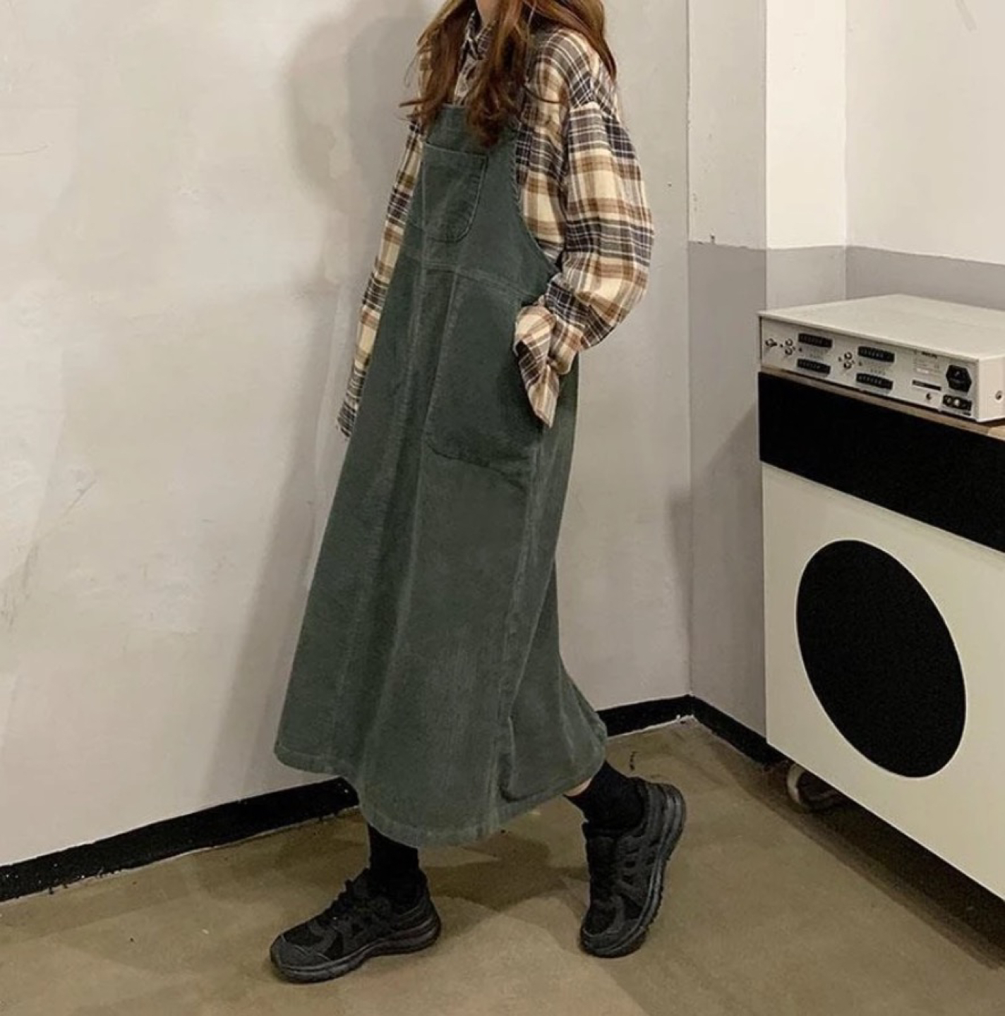 Japanese/Korean style Corduroy overall dress thumbnail