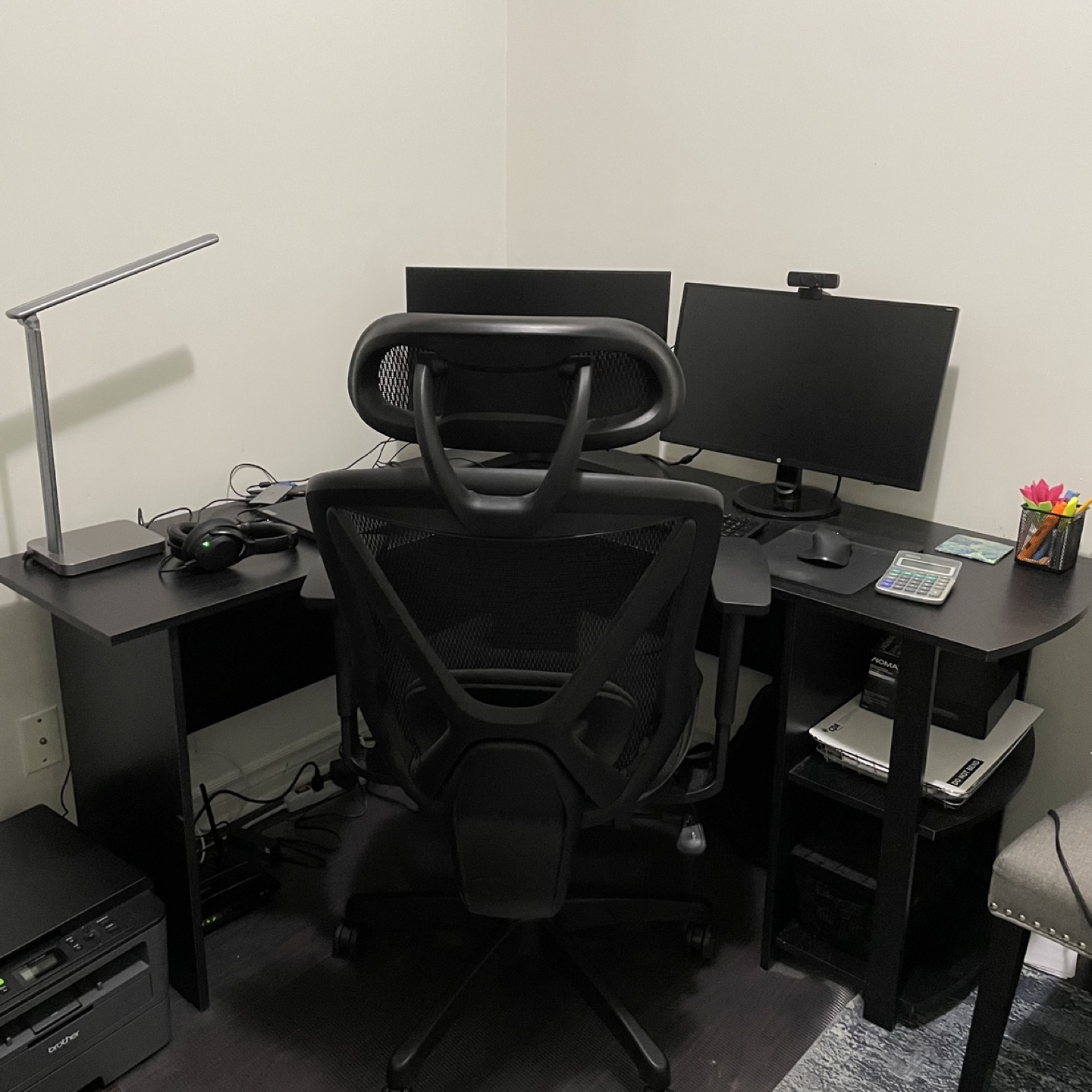 Black Office Desk (L Shape)