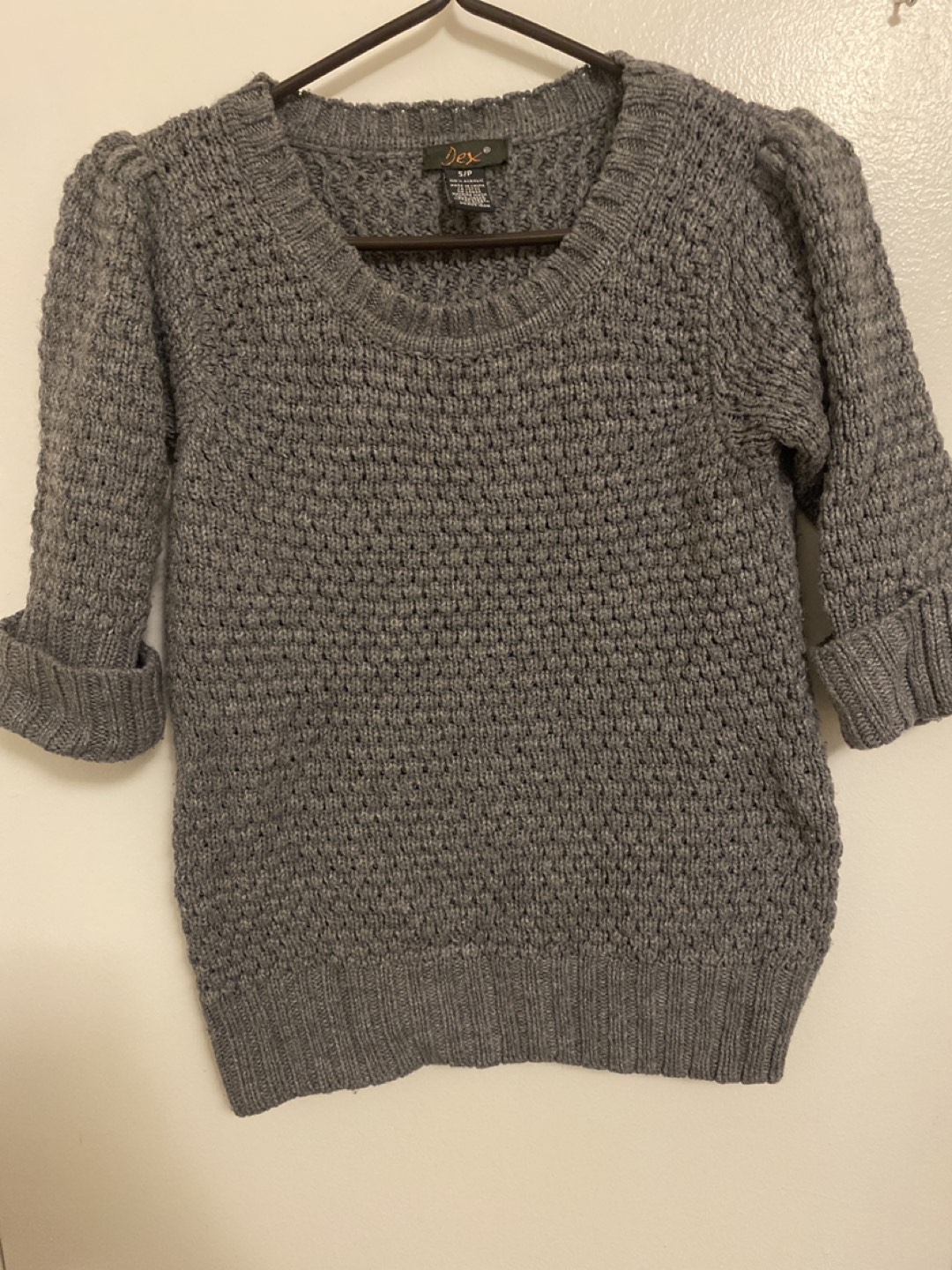 Grey Knitted Top - Size S